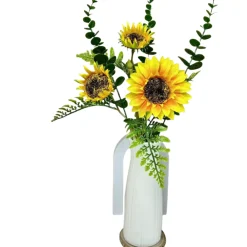 Downypaws - Tournesol artificiel 3 têtes + vase Sale
