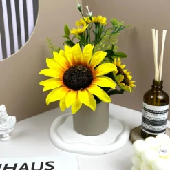 Downypaws Fleurs Et Plantes Artificielles | - Tournesol artificiel de haute qualité de type a