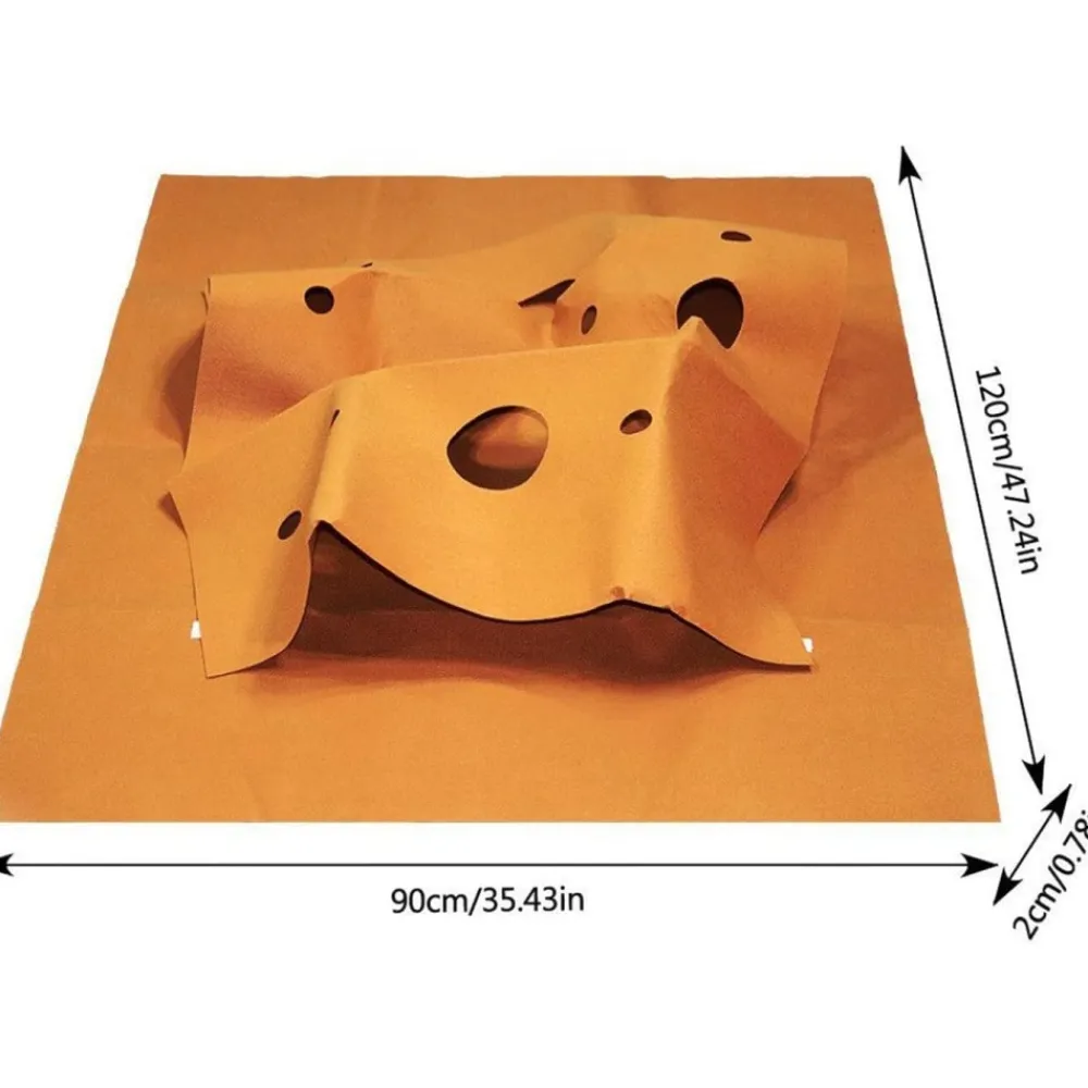Downypaws - Tunnel pliable pour chat tapis d'entraînement--carré brun rougeâtre-120*90cm Hot