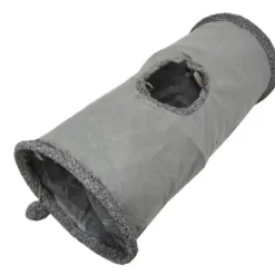 Downypaws - Tunnel pliable pour chat gris-65*29cm