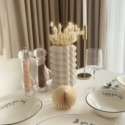 Downypaws - Vase décoratif boho bubble beige Clearance