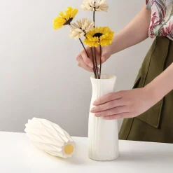 Downypaws - Vase en plastique pour arrangement de fleurs en style nordique - décoration de maison et de table vase en plastique anti-chute Hot
