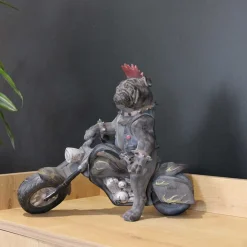 Drimmer Objets De Décoration | - Statuette animal motard en polyrésine chien