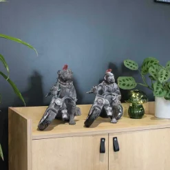Drimmer Objets De Décoration | - Statuette animal motard en polyrésine chien