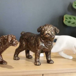 Drimmer - Statuette bouledogue en polyrésine giorgia Discount