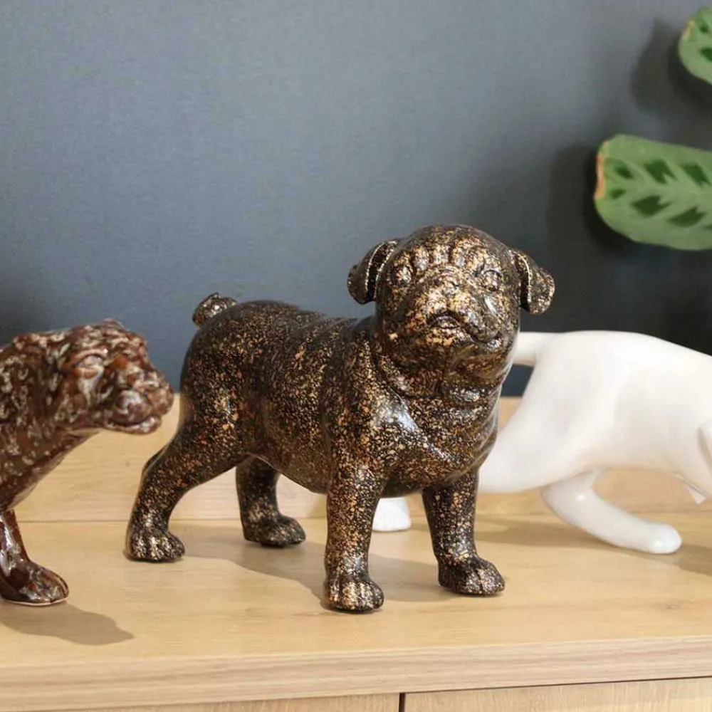 Drimmer - Statuette bouledogue en polyrésine giorgia Discount