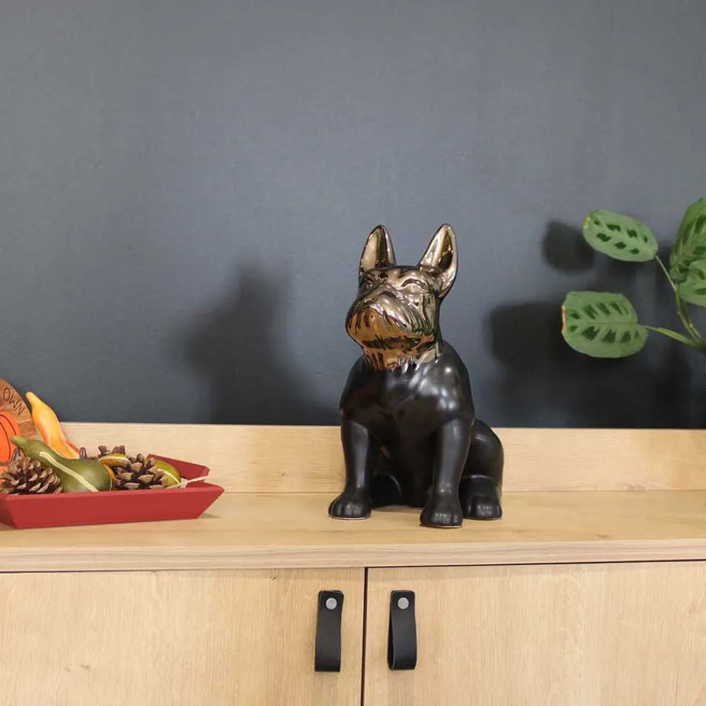 Drimmer - Statuette chien bouledogue en céramique zoya Discount