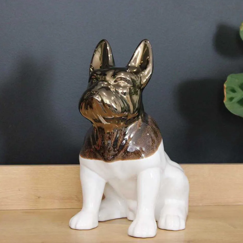 Drimmer - Statuette chien bouledogue en céramique zoya Outlet