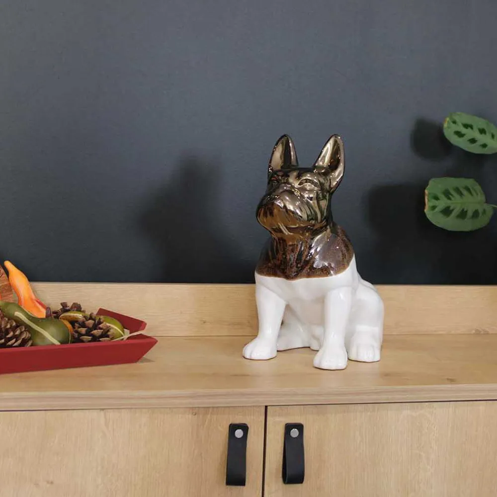Drimmer - Statuette chien bouledogue en céramique zoya Outlet