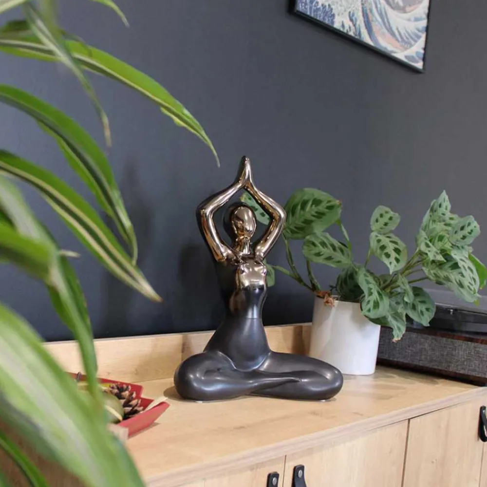 Drimmer - Statuette yoga en céramique zoya Best