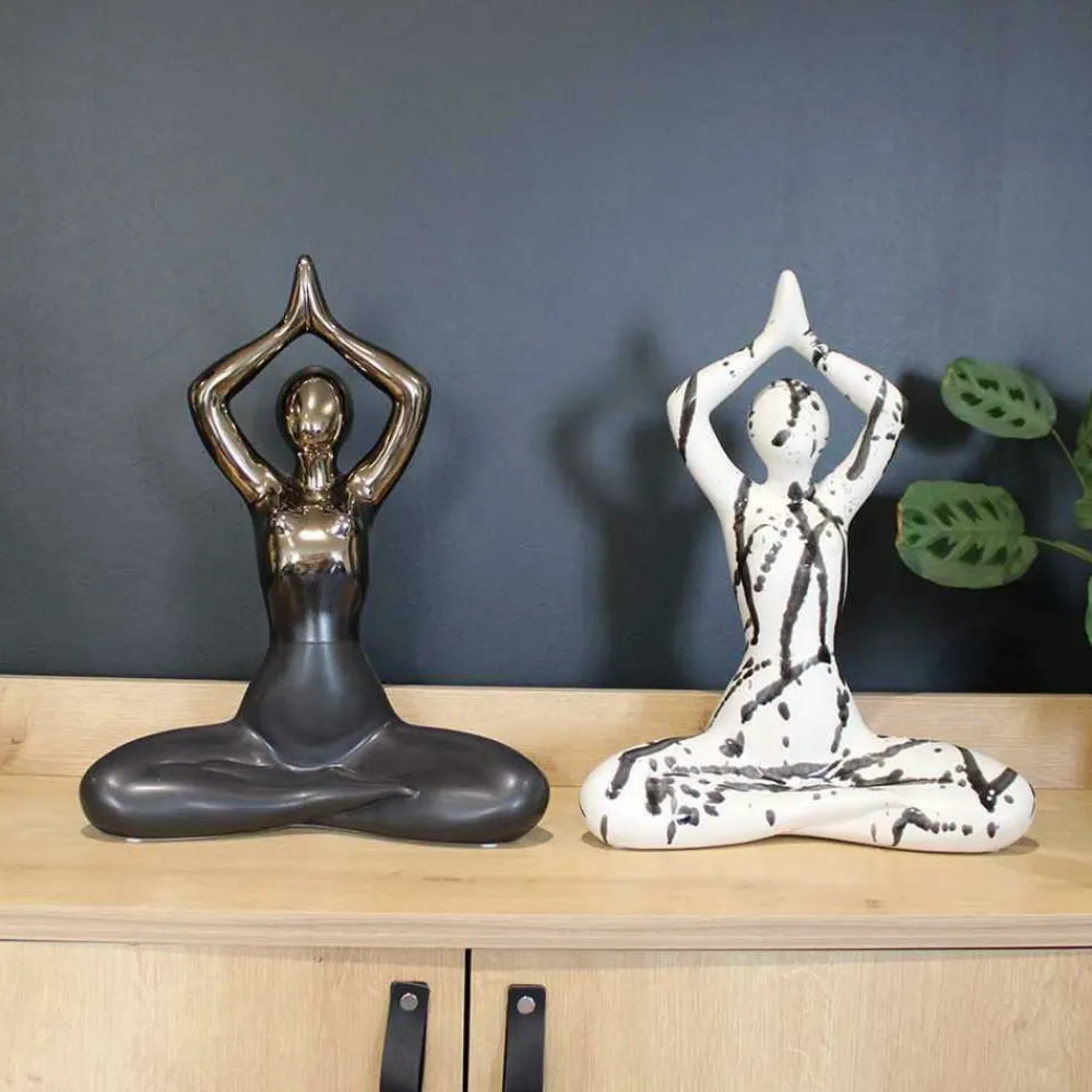 Drimmer - Statuette yoga en céramique zoya Best
