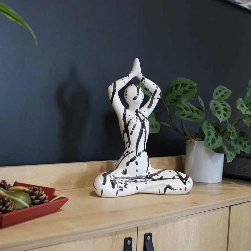 Drimmer - Statuette yoga en céramique zoya splash New