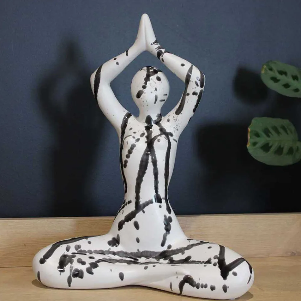 Drimmer - Statuette yoga en céramique zoya splash New