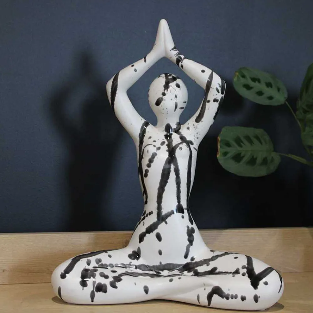 Drimmer - Statuette yoga en céramique zoya splash New