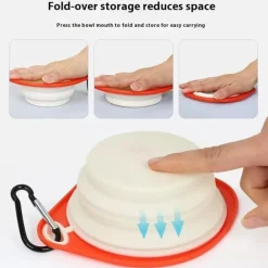 Dtopbuyage - Bol de nourriture pour chien en silicone pliable Sale