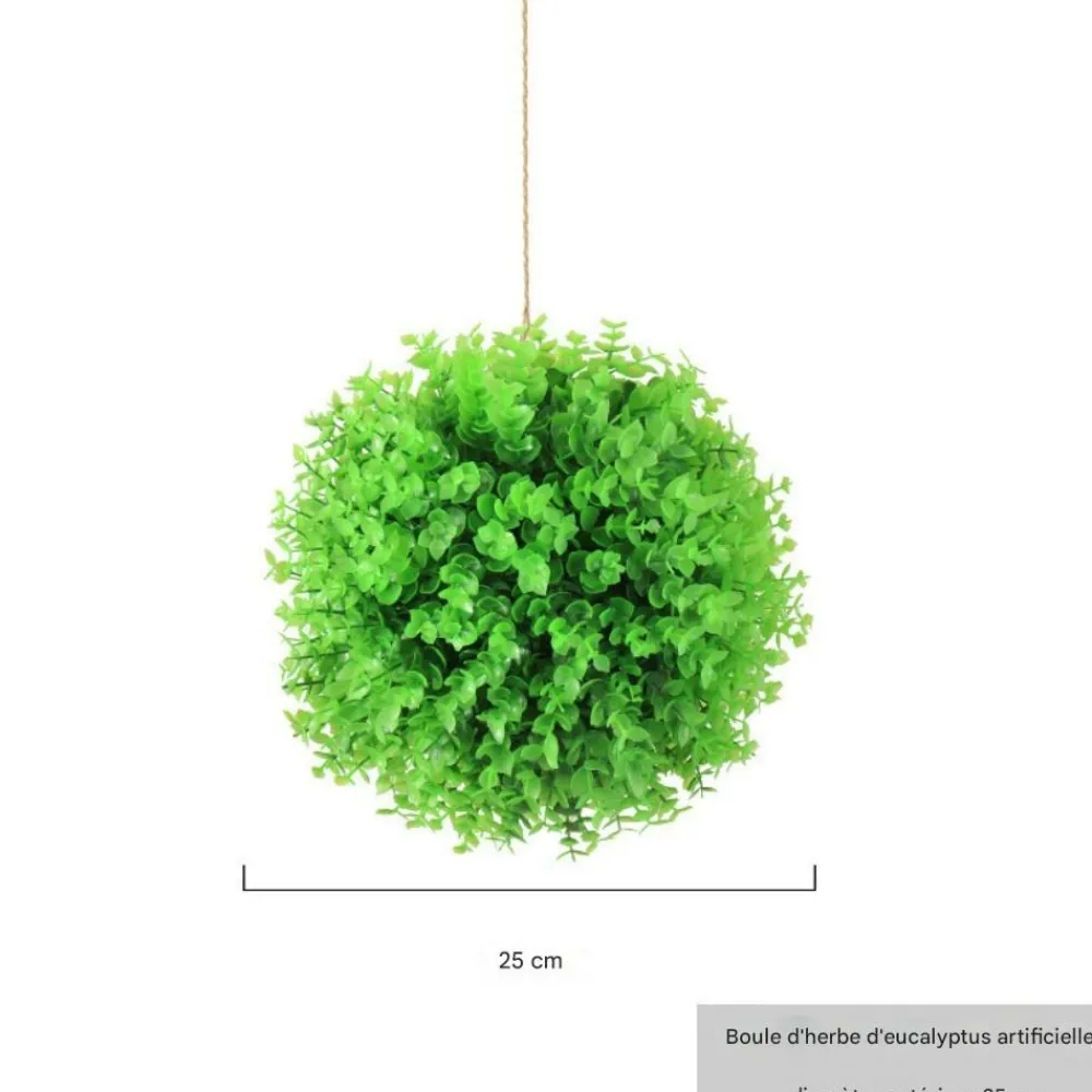 Dtopbuyage - Boule de plante artificielle d'eucalyptus pour la décoration du plafond intérieur 25c 2pcs Discount