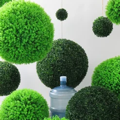 Dtopbuyage Plantes Artificielles | - Boule de plante artificielle de milan pour la décoration du plafond 23cm 2pcs