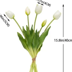 Dtopbuyage - Bouquet de 10 tulipes artificielles violet Best