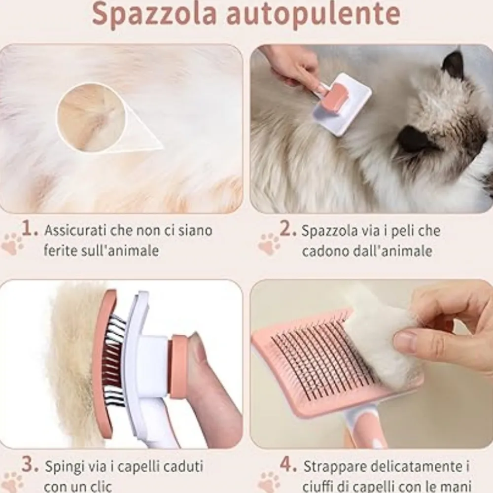 Dtopbuyage - Brosse autonettoyante pour chiens et chats longs et courts poils Sale
