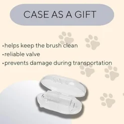 Dtopbuyage - Brosse à dents silicone pour animal de compagnie transparente Sale