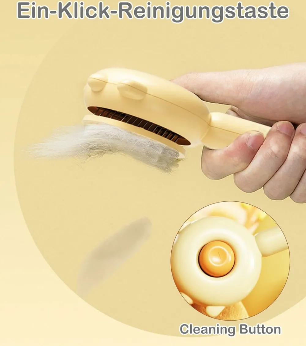 Dtopbuyage - Brosse pour animaux de compagnie bouton de nettoyage New