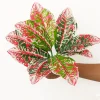Dtopbuyage - Décoration de mur de plantes artificielles - feuille à 9 têtes saupoudrée d'or - Outlet