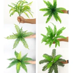 Dtopbuyage - Décoration pour mur de plantes artificielles - feuille d'ananas à 12 têtes - Clearance