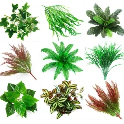 Dtopbuyage Plantes Artificielles | - Décoration pour mur de plantes artificielles - feuille de tortue à 9 têtes -