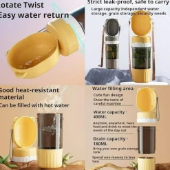 Dtopbuyage Gamelles Et Autres Accessoires | - Distributeur d'eau potable portable pour animaux en plein air