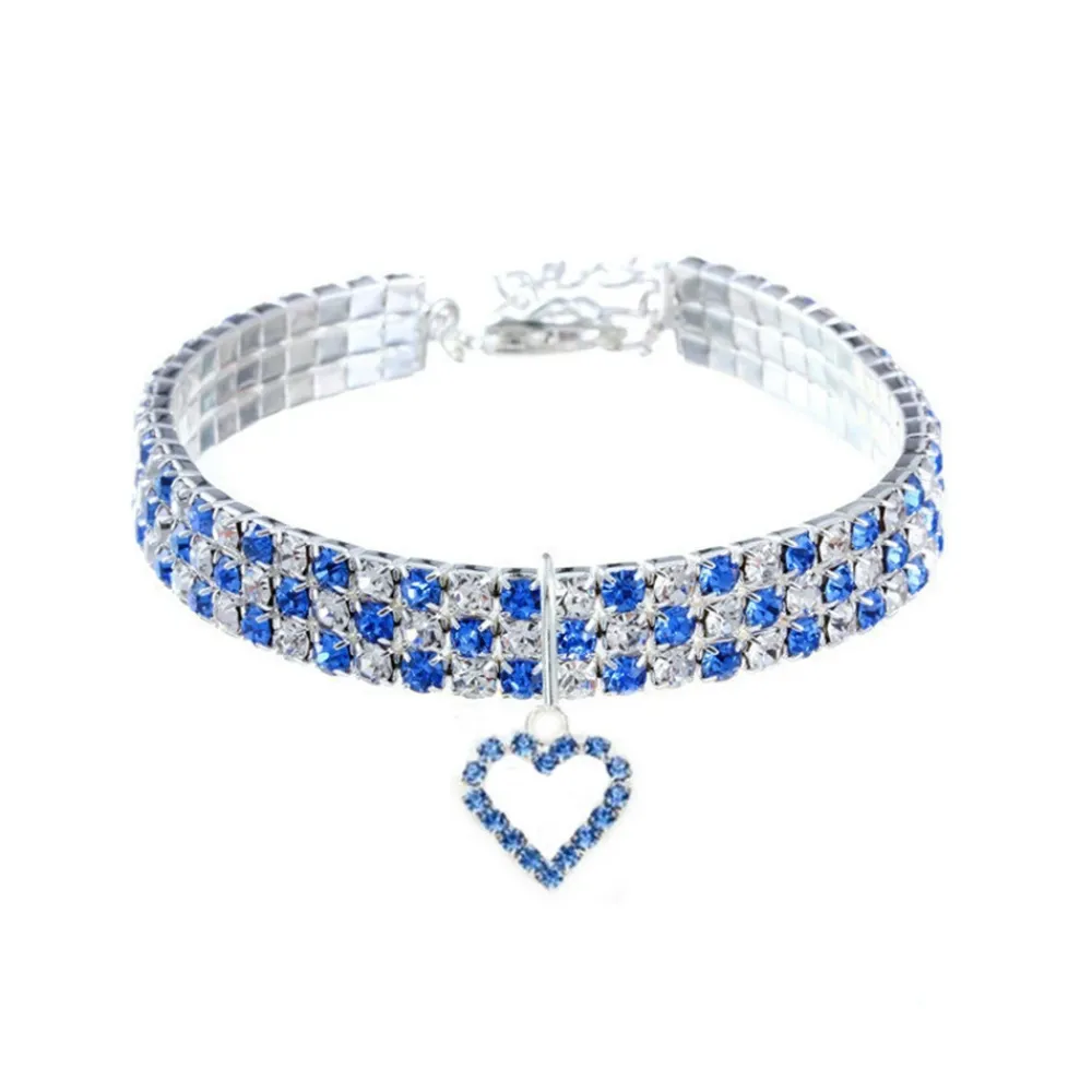 Dtopbuyage - collier en strass avec cœur pour chats Best