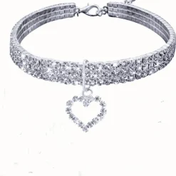 Dtopbuyage - collier en strass avec cœur pour chats Best