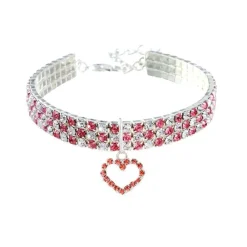 Dtopbuyage - collier en strass avec cœur pour chats Best