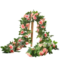 Dtopbuyage - - 16 rosiers artificiels couleur champagne, 2 pièces Hot