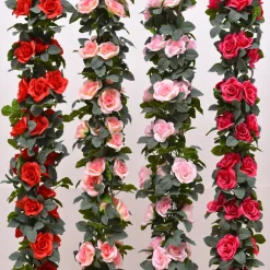 Dtopbuyage - - 16 rosiers artificiels couleur champagne, 2 pièces Hot