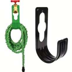 Dtopbuyage - - support de rangement pour tuyau d'arrosage noir Sale