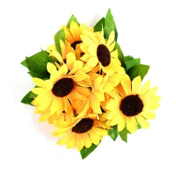 Dtopbuyage Plantes Artificielles | - - tournesol à grosses têtes - 2 pièces