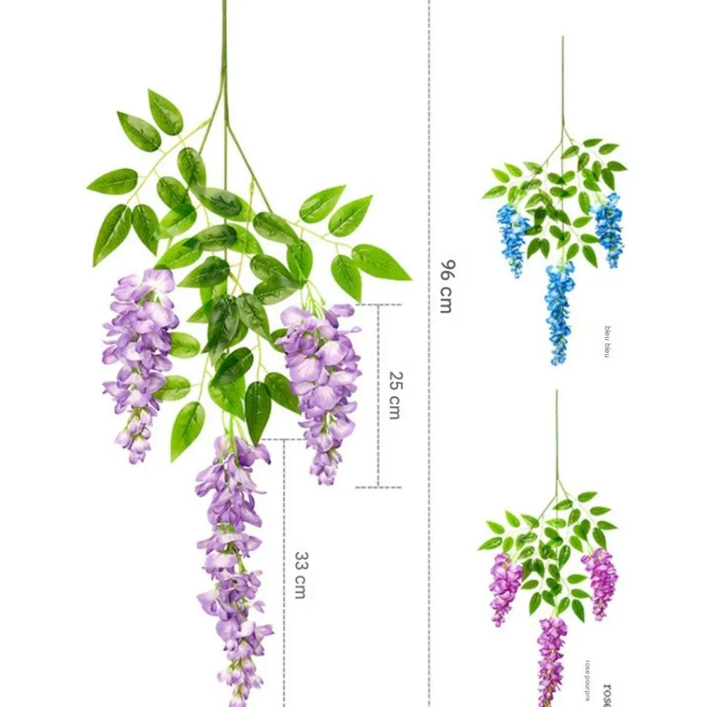 Dtopbuyage - Fleurs artificielles de glycine et de cassia fistula pour décoration du plafond rose*2 Online