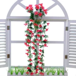 Dtopbuyage Plantes Artificielles | - Fleurs artificielles - tiges, paniers mural et fleurs pour décoration -