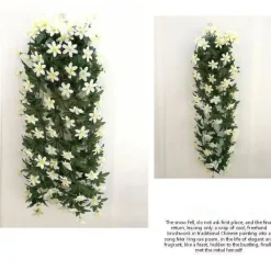 Dtopbuyage - Fleurs artificielles - tiges, paniers mural et fleurs pour décoration blanc - Best