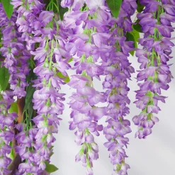 Dtopbuyage - Fleurs artificielles de glycine et de cassia fistula pour décoration du plafond violet*2 Clearance