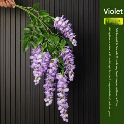 Dtopbuyage - Fleurs artificielles de glycine et de cassia fistula pour décoration du plafond violet*2 Clearance