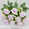 Dtopbuyage - Fleurs artificielles, gypsophile et rose diamant 2 pièces violet Online