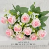 Dtopbuyage - Fleurs artificielles, gypsophile et rose diamant 2 pièces rose Online