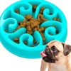 Dtopbuyage Gamelles Et Autres Accessoires | - Gamelle anti glouton bleu plateau interactif pour animaux compagnie