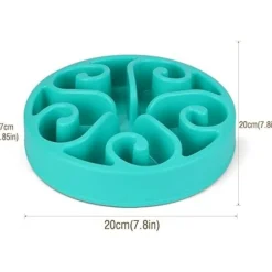 Dtopbuyage Gamelles Et Autres Accessoires | - Gamelle anti glouton bleu plateau interactif pour animaux compagnie