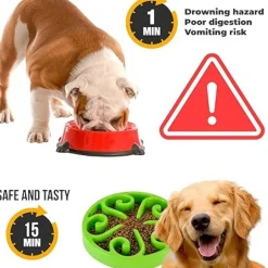 Dtopbuyage Gamelles Et Autres Accessoires | - Gamelle anti glouton vert plateau interactif pour animaux compagnie