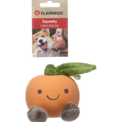 Dtopbuyage Jouets | - Jouet chien flamingo orange latex couineur 11,5x11,5x9,7cm