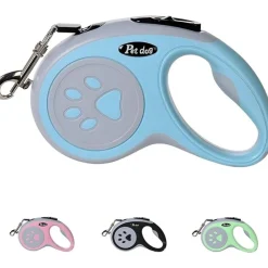 Dtopbuyage - Laisse rétractable 5 m pour chiens petit moyen taille bleu Discount