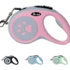 Dtopbuyage - Laisse rétractable 5 m pour chiens petit moyen taille rose Hot