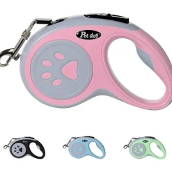 Dtopbuyage - Laisse rétractable 5 m pour chiens petit moyen taille rose Hot